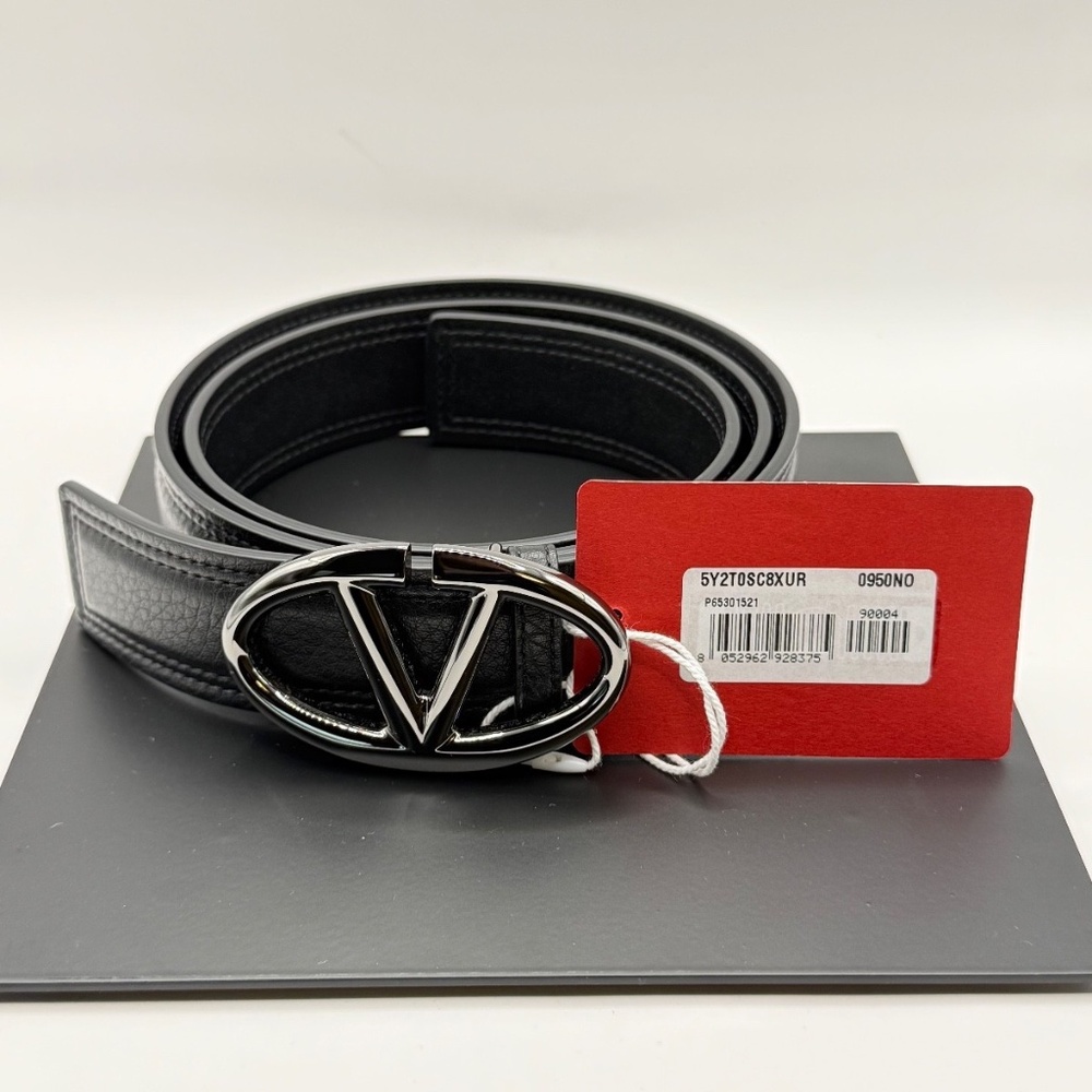 Valentino Garavani V-Logo "The Bold Edition" Men’s Belt – Calfskin – Size IT 95 - Picture 5 of 6